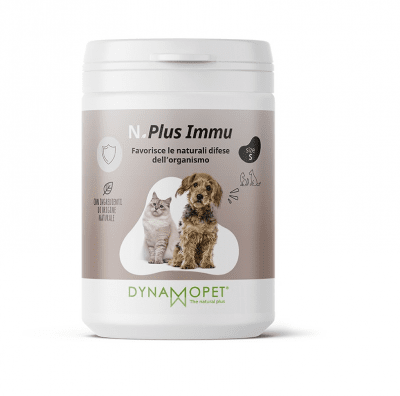 Хранителна добавка за кучета и котки в подкрепа на естествената физиологична защита на организма  Dynamopet N.PLUS IMMU, 100гр