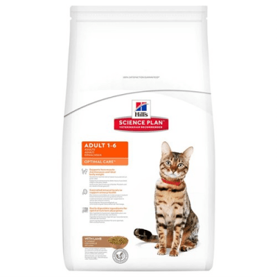 "Hill`s Science Plan Feline Adult OptCare Lamb" - Пълноценна храна с агнешко за котки в зряла възраст от 1 до 7 години