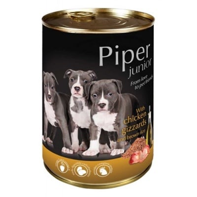 Piper Junior - Премиум консервирана храна за малки кученца - 400 гр - различни вкусове