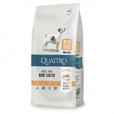Храна за куче от дребни породи, QUATTRO ADULT MINI, пиле, 7 кг