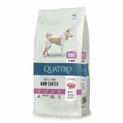 Храна за израснали кучета от всички породи, QUATTRO EXTRA LAMB, агнешно, 12 кг