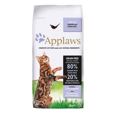 Храна за котки в зряла възраст Applaws, с пиле и патица, 7.5 kg