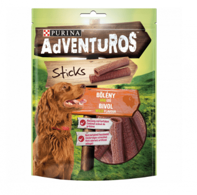 Лакомство за кучета в зряла възраст PURINA ADVENTUROS Sticks , с Биволско, 120гр