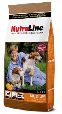 "Nutraline Dog MEDIUM ADULT" - Храна за зрели кучета от средните породи
