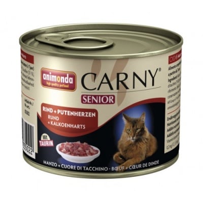 "Carny Senior" - Консерва с телешко и сърца за възрастни котки