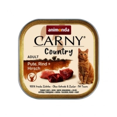 Animonda Carny Country Adult, Пастет за котки, С говеждо, пуешко и елен, 100гр