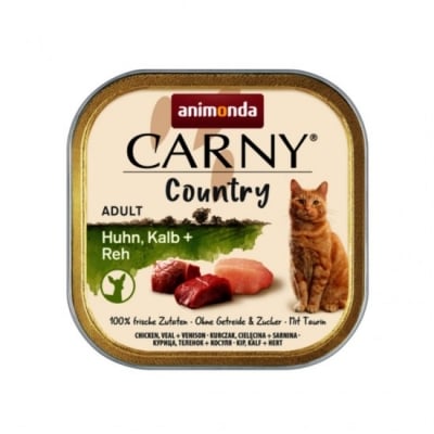 Animonda Carny Country Adult, Пастет за котки, С пилешко, телешко и елен, 100гр