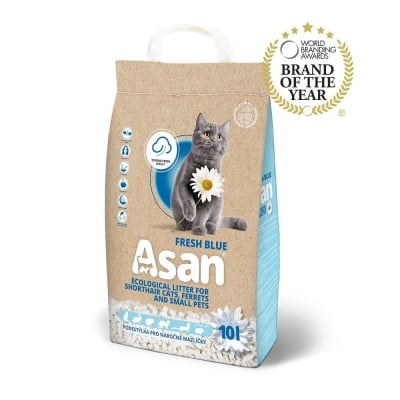 Asan, Целулозна тоалетна за късокосмести котки , 10л