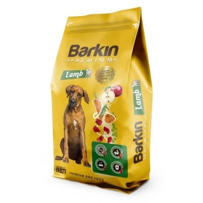Barkin, Храна за кучета от всички породи, с агнешко месо, 15 кг