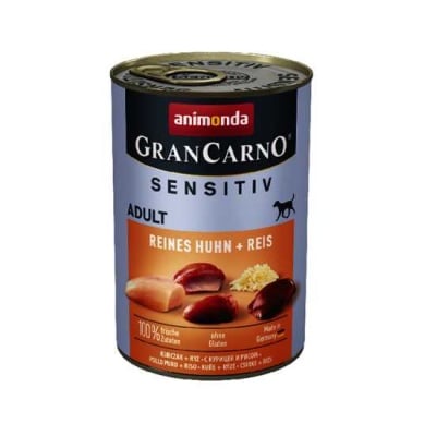 GranCarno, Sensitiv, консерва за куче, за чувствителен стомах, пиле и ориз