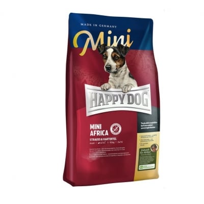 Happy Dog Mini Africa, Храна за кучета от дребни породи, с щраусово месо