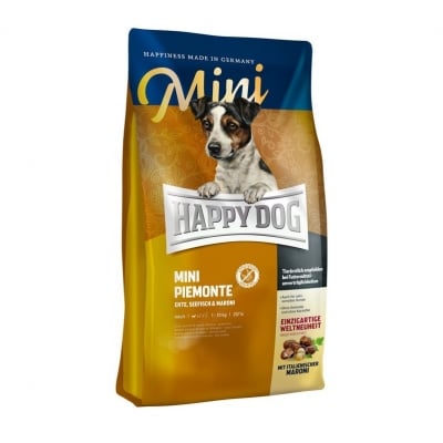 Happy Dog Mini Piemont, Храна за кучета отдребни породи, с патешко и морска риба
