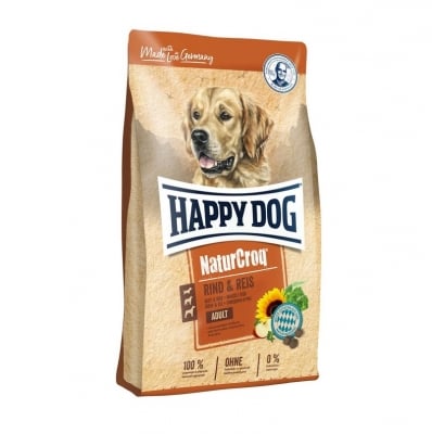Happy Dog NaturCroq Beef & Rice, Премиум храна за кучета с говеждо, ориз и зеленчуци