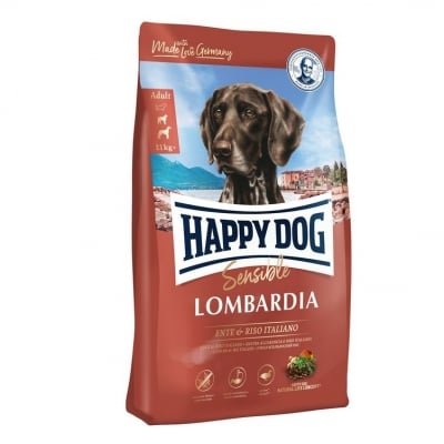 Happy Dog Sensible Lombardia, Храна за чуствителни кучета, С Патешко с италиански ориз