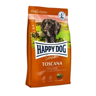 Happy Dog Sensible Toscana, Храна за за алергични и капризни кучета, С патешко, сьомга и билки