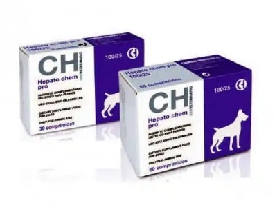 HEPATO CHEM 100/25, Хранителна добавка за кучета за защита на черния дроб, 60 таблетки