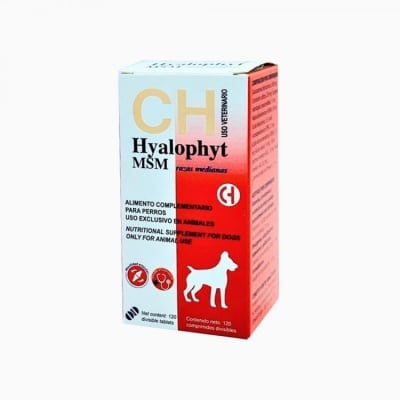 HYALOPHYT MSM, Хранителна добавка за кучета от средни породи със ставни промблеми, 120таб.