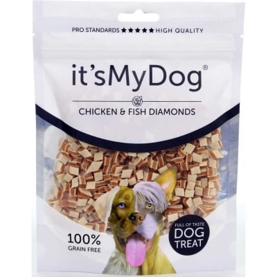 It`s My Dog, Лакомство за куче, пиле и риба диамант, 85гр