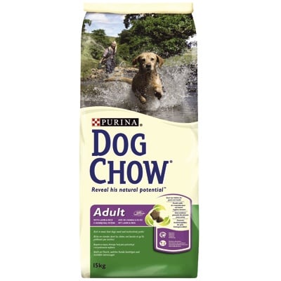 "Dog Chow Adult" - Храна за израснали кучета с агнешко и ориз 15 кг.