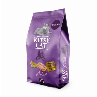 KITSY CAT Adult Sterilized, Храна за кастрирани котки, 10 кг