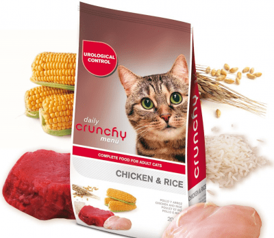 "Crunchy Cat Menu Chicken & Rice" - Храна за котки с пилешко месо и ориз