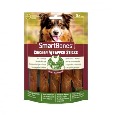 Лакомства за куче Smartbones, пилешко, за средни породи, 125гр