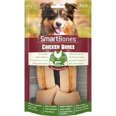 Лакомства за куче Smartbones, пилешко, за средни породи, 158гр