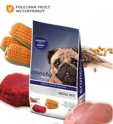 "Crunchy Dog Menu Mix" - Храна за кучета с по-ниска физическа активност и/или склонност към напълняване