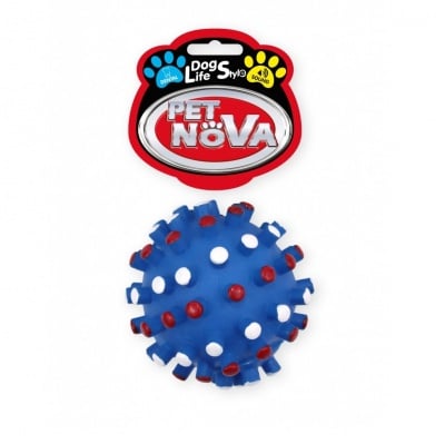 Pet Nova, дентална играчка за куче - топка с бодли 8.5см, синя