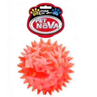 Pet Nova, Играчка за куче - Шипова гумена топка 7,5 см аромат на ванилия, плаваща