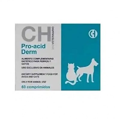 PRO-ACID DERM, при заболявания на козината и кожата, 60 таблетки