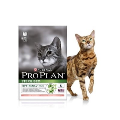 "Pro Plan Sterilised" - Храна за кастрирани котки със сьомга и ориз - 0.400 кг.