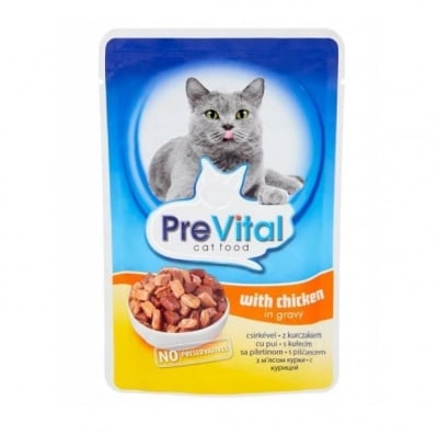 PreVital, Пауч за коте, Пилешко месо в сос, 100гр