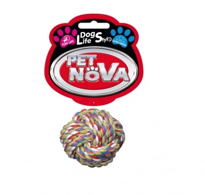 Pet Nova, играчка за куче - топка от въже, 6см