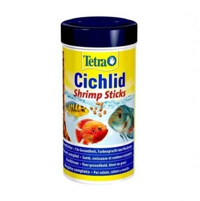 Tetra Cichlid Shrimp Sticks, храна за месоядни цихлиди, 250мл