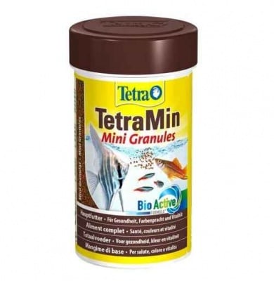 TetraMin Mini Granules, храна за тропически рибки, мини гранули, 100мл