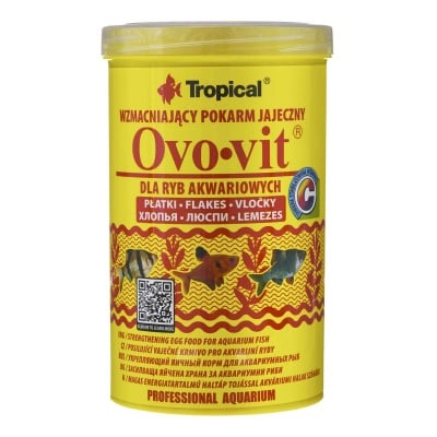 TROPICAL Ovo-Vit, храна за рибки със яйчен жълтък, люспа