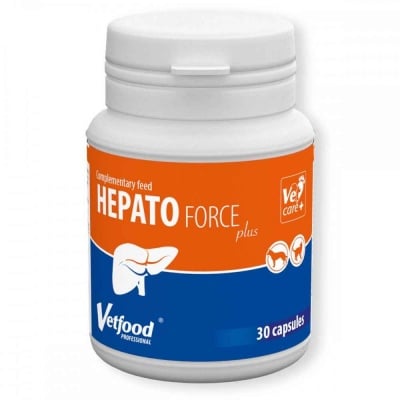 Vetfood, Hepato Force Plus, регенерира черния дроб, 30 капсули