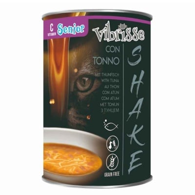 Vibrisse Shake Senior, Супа от риба тон, за възрастни котки с витамин С, 135 гр