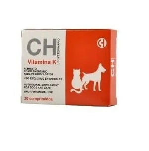 Vitamin K, фитоменадион, за кучета и котки, 30 таблетки