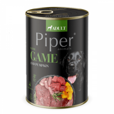 Piper Adult - консерва за кучета, с дивеч, тиква и розмарин, 400 г