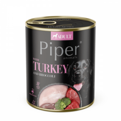 Piper Adult Dog – консервирана храна за кучета с пуйка и броколи, 800 г