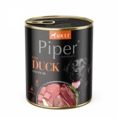 Piper Adult Dog – консервирана храна за кучета с патица и круша, 800 г