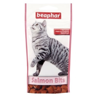 Beaphar Salmon Bits - малцови хапки за котки сьомга 35 г
