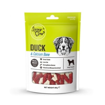 Jerky Time Duck+Calcium bone 80g - кокалчета с патешко месо
