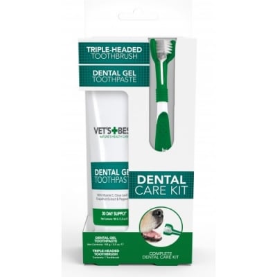 Vet`s Best Dental Care Kit комплект за дентална грижа, четка и паста