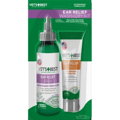 Vet`s Best Ear Relief Kit комплект за почистване на уши куче, 236 мл