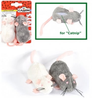 Играчка за коте  - мишки 80мм с място за поставяне на катнип