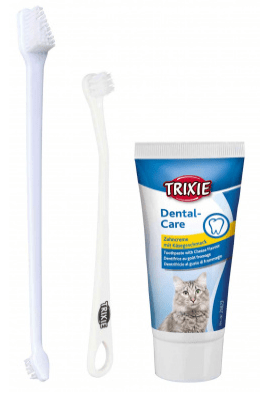 Паста и четка за зъби за котки Trixie