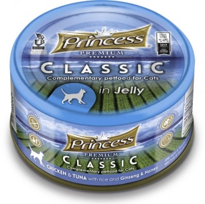 PRINCESS PREMIUM CLASSIC Пиле и риба тон с ориз, женшен и мед